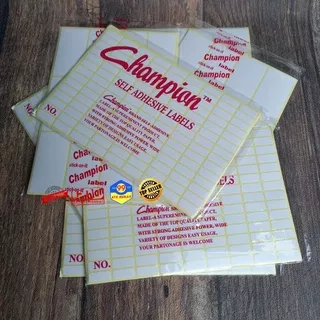 LABEL CHAMPION/LABEL harga 112/LABEL undangan 103/self adhesive labels/tempelan harga/label sticker