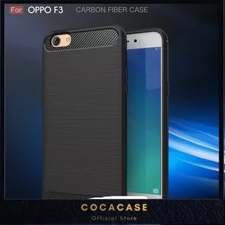 OPPO F3 R9S Carbon Fiber Case Brushed Slim Rugged Hybrid Armor Soft Rubber Silicone Cover Case R9S