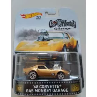 Hot Wheels Corvette Gas Monkey Garage Retro Gold hotwheels