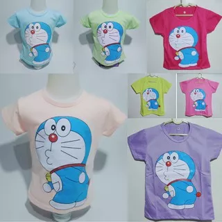 Kaos oblong anak perempuan/cewek umur 1-10 tahun Doraemon lucu / kaos anak perempuan / baju anak