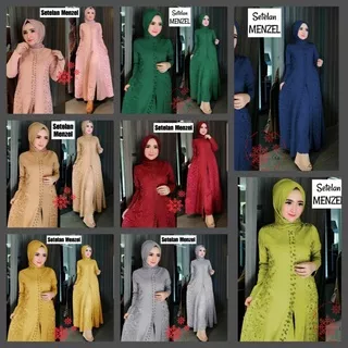 BAJU PESTA WANITA SETELAN KONDANGAN PERNIKAHAN SIMPEL SETELAN CANTIK UNTUK PESTA WEDDING SET / MENZEL SET WANITA BRUKAT MOSCREPE SIZE M L XL XXL LD 94 - 120 SETELAN CELANA PESTA KONDANGAN SET MENZEL BRUKAT MOSCREPE HQ SETELAN WANITA TERBARU SETELAN MURAH