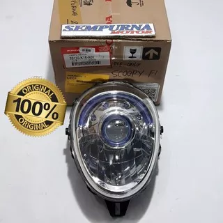 Reflektor Lampu Depan Scoopy Fi 2014 2015 2016 100% Original Honda Ori AHM 33110-K16-A01