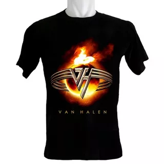 Kaos Van Halen Logo On Fire