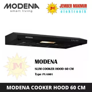 MODENA SLIM COOKER HOOD PX 6001 / HITAM / PENGHISAP ASAP DAPUR 60 CM / PX6001