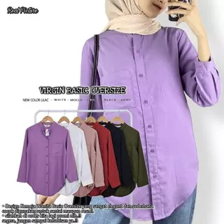 KEMEJA WANITA VIRGIN KEMEJA OVERSIZE WANITA ATAU SHIRT ATASAN KEMEJA KOREAN TOP BLOUSE