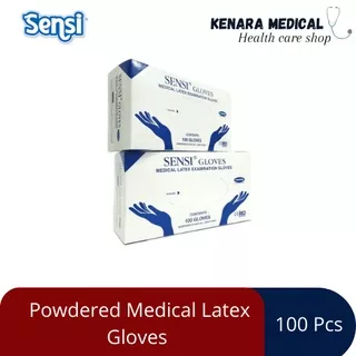 Sarung Tangan Latex Sensi Gloves / Handscoon Sensi Latex | Sensi | Medical Latex Powdered isi 100