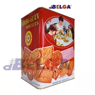 Khong Guan Merah Segi | Berat Bersih 1600 g | Biscuit Renyah Kualitas Terbaik