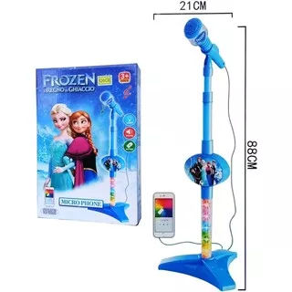 MICROPHONE FROZEN BIRU 8016A KADO MAINAN ANAK MIC NYANYI