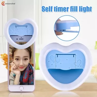 Rechargeable Adjustable Selfie Ring Light Love Shape LED Fill Light for Smart Phone