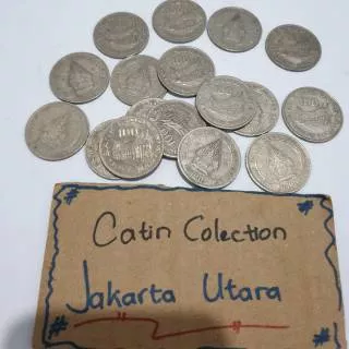 SH-476 Uang koin koleksi 100 tipis gambar rumah gadang wayang tahun 1978, harga per 1 keping