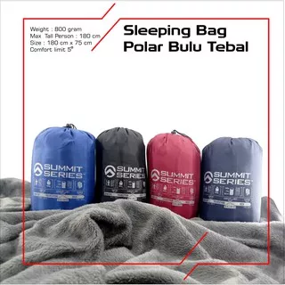 summit series Sleeping bag polar Bulu tebal hangat kantong tidur