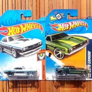 HOTWHEELS 68 COPO CAMARO 2012 HIJAU 2019 PUTIH - CHEVY CHEVROLET CONCEPT BUMBLEBEE