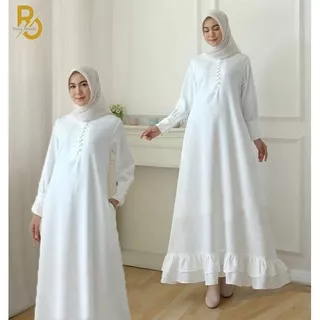 Gamis Syari Gamis Putih Polos Dewasa Dress Remaja terbaru 2021 Baju Muslim Termurah Gamis Busui Jumbo Terlaris / Fashion Muslim Busana Premium Terbaru 2021 dress putih Baju Putih Wanita