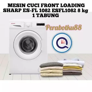 MESIN CUCI FRONT LOADING SHARP ES-FL 1082 B ESFL1082B 8 kg 1 TABUNG ESFL 1082B