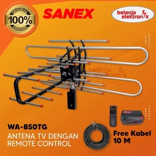 Paket Antena Remote Sanex WA-850TG + Kabel TV 15 Meter + Booster - Antenna Remote Komplit Lengkap