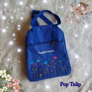 Tas pop bunga tulip/ tas bekal tupperware (stock ready) / tas bekal makan