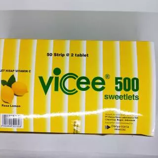 Vicee isi satu box isi 100 tablet vicee 500 vitamin hisap