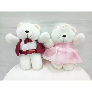 Teddy Bear / Boneka Beruang Wedding Couple / Pasangan Set A-158