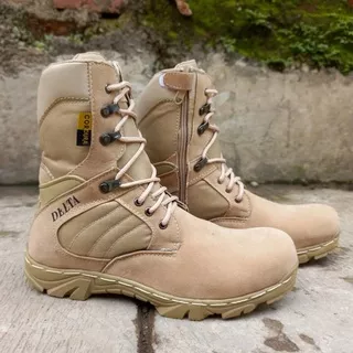 Sepatu PDL delta Gurun Tactical Boots pria Safety boots Pria Wanita suede cordura ujung depan plat besi