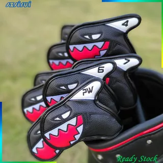 [Ready Stock]Universal PU Shark Golf Club Head Covers Travel Anti-scratch Lightweight