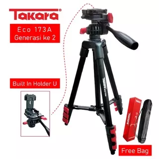 Takara Tripod Eco 173A With Pouch-Tas dan Holder U Smartphone