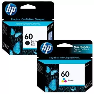 tinta cartridge HP 60 color & 60 black original for HP Deskjet D1660, D2560, D2566,D2660, D2666