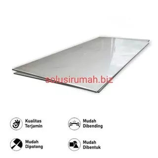 PLAT STAINLESS 0.5MM POTONGAN /100CM LEMBARAN CUSTOM STEEL SHEET SS 05