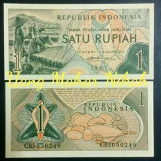 Uang Kuno 1 Rupiah Seri Pekerja Tahun 1961 Uang Kuno Asli Bahan Mahar Hobi Koleksi Uang Lama Kuno