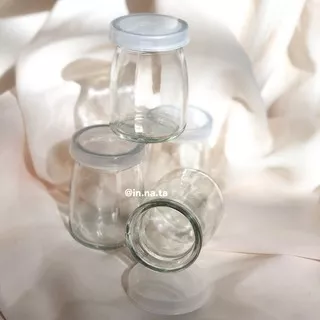 [6PCS] 100ml botol jar kaca + tutup plastik | Jar pudding, selai, susu | Gelas Lilin serbaguna