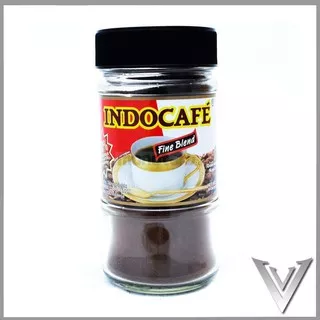 Kopi Hitam Bubuk Halus / Coffee Cafe / Kopi Indocafe / INDOCAFE Fine Blend / Kemasan Botol / 100g