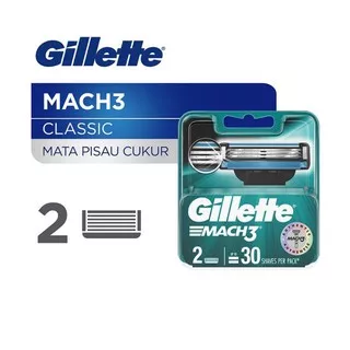 Gillette Mach 3 Pisau Cukur isi 1 + Gagang/ Isi Ulang Refill Gillette Cartridge Mach 3 Isi 2