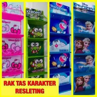 Rak tas gantung karakter/ Rak tas organizer Bag karakter cantik 6 Susun