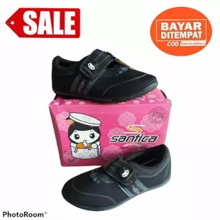 SEPATU ANAK CEWEK HITAM SEPATU SANTICA SEPATU SEKOLAH ANAK CEWEK