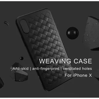 Wsken TPU Case (Weaving Case) - Apple Iphone X / Apple Iphone 10 / Apple Iphone Ten Red/Merah