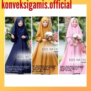 KGO - WILONA KIDS GRATIS BERGO / GAMIS ANAK BALOTELY MIX BRUKAT / GAMIS BRUKAT SYARI ANAK MUSLIM