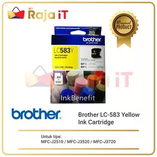 BROTHER LC583 LC 583 Yellow Ink Cartridge Tinta Original