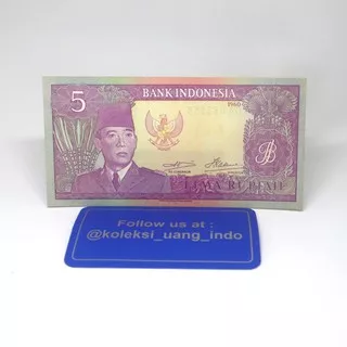 Uang Kuno 5 Rupiah Soekarno 1960