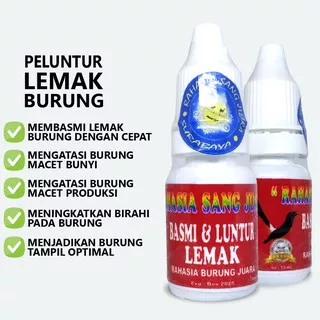 PELUNTUR LEMAK BURUNG MURAI BATU KENARI LOVEBIRD KACER PLECI CUCAK IJO