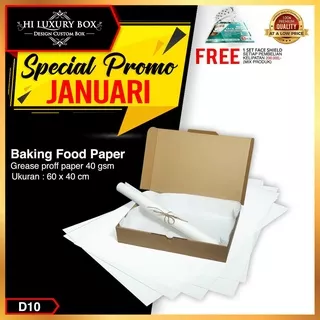 Kertas Roti | Kertas Baking | Baking Paper | Food Grade | Anti Lengket  40x60
