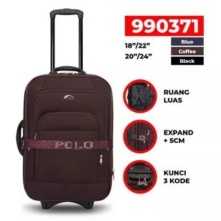 Koper POLO TWIN Ukuran 24 inch Bahan Kanvas Original POLO Expanding Koper Kain POLO - Ontime