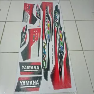 Striping variasi  new vega r spack nano merah hitam 2006-2008