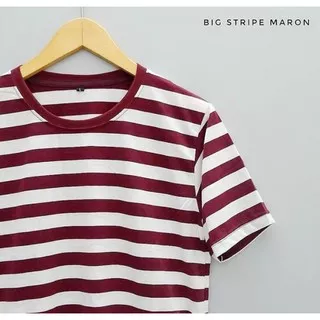 Kaos Salur - Kaos garis garis - Kaos strip - kaos garis Merah Putih - Kaos distro murah WR Style