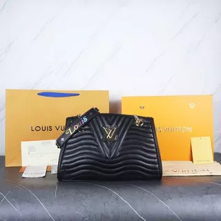 Tas handbag LV Louis Vuitton new wave tote mm black bag mirror quality 1:1 grade ori original quality replika replica best replica kw 1 kw premium