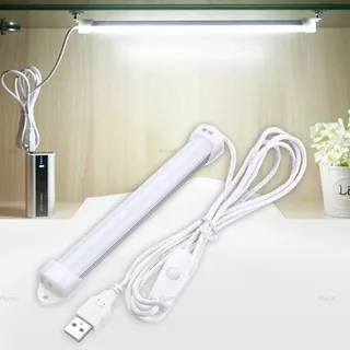 LAMPU NEON LED 30cm 32cm 37cm USB PORTABLE EMERGENCY Lampu Neon Panjang Strip Tabung POWERBANK recharge