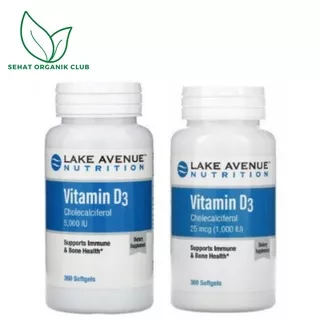 Lake Avenue nutrition Vitamin D3 1000 IU 360 Softgels ;  Vitamin D3 D 3 5000 iu 360 Softgel - ORI