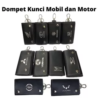 Dompet Gantungan Kunci Mobil dan Motor STNK Harga Murah Tipe Terbaru Keren Kekinian Unik Lucu Logo Toyota Honda Suzuki Daihatsu Mitsubishi Yamaha Nissan Wuling(Kunci#Sablon)