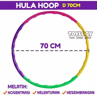 Mainan Olahraga Anak Hula Hoop Hulahoop Plastik Ring Sport Warna Warni 70cm
