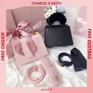 Sale 6.6 Tas Charles & Keith Ck Ribbon Gift Set Box Top Handle Cnk CK011