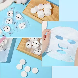 MINISO Compressed Facial Mask - Masker Wajah Tissue / Paper Facial Sheet Mask 1pcs