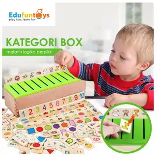 Edufuntoys - KNOWLEDGE CLASSIFICATION BOX / kategori box/ mainan kayu memisahkan kategoru/ montessor